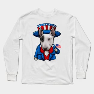 Fourth of July Bull Terrier Long Sleeve T-Shirt